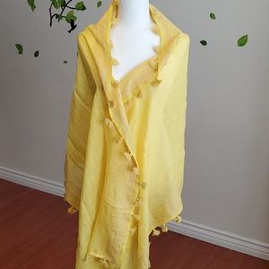 J.Crew Summerweight pom-pom scarf